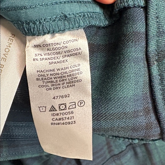 LOFT Marisa Skinny Green/Blue Tartan Plaid Mid-Rise Career Woven Dress Pant - Picture 4 of 10